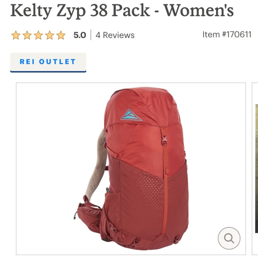 Womens Kelty Backpacking Backpack. Like New. Used once. Great backpack